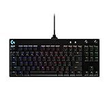 Teclado Mecânico Gamer Logitech G Pro Com Layout Us, Rgb Lightsync, Design Tkl, Cabo Destacável E Switch Exclusivo Gx Blue Clicky