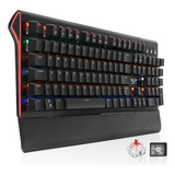 Teclado Mecânico Gamer Luminoso Led Rgb 9 Funções Switch