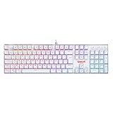 Teclado Mecânico Gamer Redragon Mitra Lunar RGB Switch K551W-RGB- Branco