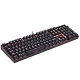 Teclado Mecânico Gamer Redragon MITRA Red LED Vermelho Switch Outemu Red Anti Ghosting ABNT2 Preto