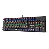 TECLADO MECÂNICO GAMER REDRAGON VALHEIM ILUMINAÇÃO RAINBOW PRETO SWITCH BROWN K608-R -PT-BROWN-
