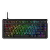 Teclado Mecânico Linear Para Jogadores Hyperx Alloy Rise 75 Rgb Idioma Preto Espanhol América Latina