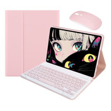 Teclado Mouse E Capa Sem Fio Para Samsung Tab A7 10 4 Pol 