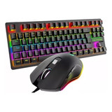 Teclado Mouse Mecânico Abnt2 Gamer Rgb Led Switch Blue Be k1