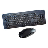 Teclado Mouse Sem Fio Multilaser Tc 250 Bateria Recarregável Usb Multi Tc250 Cor Do Mouse Preto Cor Do Teclado Preto