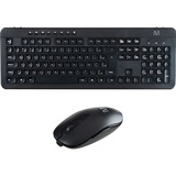 Teclado Mouse Sem Fio Usb Abnt2 Preto Recarregável Multimidi