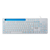 Teclado Multilaser Branco Com