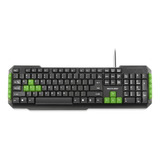 Teclado Multimidia Gamer Teclas Verdes Usb Multilaser Tc201