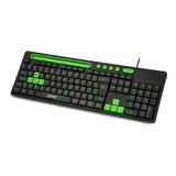 Teclado Multimidia Gamer Verde