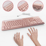 Teclado Multimidia Usb Pink