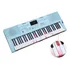 Teclado Musical Estudante Profissional C/teclas Luminosa Mxt Cor Azul 110v/220v