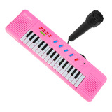 Teclado Musical Grande Eletrônico Microfone Infantil Piano