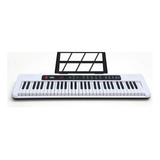 Teclado Musical Kobe Iniciante Kb 150 5 8 61 Teclas Cor Branco
