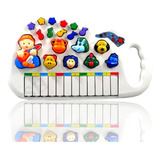 Teclado Musical Piano Fazendinha Som Animais Criança Bebê