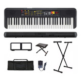 Teclado Musical Yamaha Psr f52 61 Teclas Suporte Capa Banco