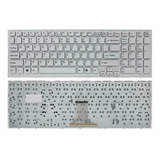 Teclado Para Sony Branco Pcg-71311n Pcg-71311x Moldura Us Cor Branco