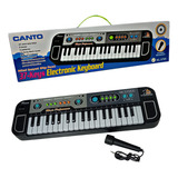Teclado Piano Microfone Semi Profissional 37 Keys Infantil