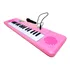 Teclado Piano Musical Infantil Crianças Com Microfone Cor Rosa Pilhas