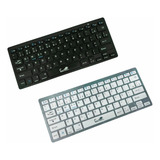 Teclado Portátil Bluetooth Sem Fio Para Dispositivos Móveis Cor De Teclado Branco