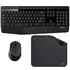 Teclado Preto Logitech Mk345 Wireless Combo + Pad Mouse Da Série Studio
