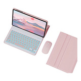 Teclado Retroiluminado Mouse Capa Para iPad Pro 11 2022 Cor Rosa teclado Iluminado rato
