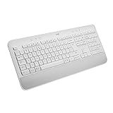 Teclado Sem Fio Logitech Signature K650 Com Apoio Para As Mãos Resistente A Derramamentos Teclado Numérico Conexão Bluetooth Ou Receptor USB Logi Bolt E Layout US INTL Branco