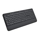 Teclado Sem Fio Logitech Signature K650 Com Apoio Para As Mãos Resistente A Derramamentos Teclado Numérico Conexão Bluetooth Ou Receptor USB Logi Bolt E Layout US INTL Grafite