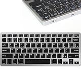 Teclado Sem Fio Prime Recarregável Compatível Com Notebook Celular Tablet Windows Mac Linux E Android ABNT2 Padrão Brasileiro Conexão Bluetooth 5 0 USB 2 4GHz Design Compacto E Ergonômico 