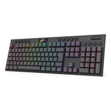 Teclado Sem Fio Redragon Horus Pro Preto Wireless Brown Low Idioma Português Brasil