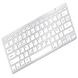 Teclado Sem Fio Ultra Fino Bluetooth Para Tablet E Celular Computador Android Note Com Tecla Ç Tecla COMMAND Padrão ABNT2 Layout Nacional Brasileiro Cinza Metalizado 