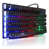 Teclado Usb Gamer Luminoso Led Rgb Com Fio Exbom Bk 152c Led