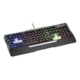 Teclado Warrior Gamer Rainbow Usb Sensibilidade Mecânica Led Tc208 Multilaser