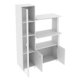 Tecno Mobili Balcão Organizador Para Forno E Microondas 3 Portas Branco