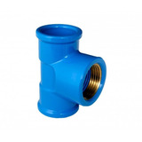 Tee Soldável Plastilit Com Bucha Latão Azul 25mm X 3 4 Embal