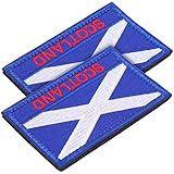 TEHAUX 2 Unidades Remendo Escocês Jeans Bordados Bandeiras Ao Ar Livre Bandeira Da Escócia Remendo Da Bandeira Do País Apliques Bordados Bandeira Escocesa Roupas Decorações Poliéster