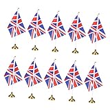 TEHAUX 48 Peças Macaco De União Tampo De Mesa Bandeira Da Inglaterra Mesa De Bandeiras Britânicas Decorações De Farol Para Casa Mini Bandeirinhas Em Palitos Lar Área De Trabalho Rússia