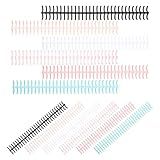 TEHAUX 96 Peças Bobina De Folhas Soltas De Plástico Mini Cadernos Bobinas De Encadernação Em Espiral De Plástico Lombada De Fichário Kit De Encadernação Destacável Fio Elétrico Escritório