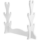 TEHAUX Suporte De De Madeira Tampo De Mesa Estande Medieval Montagem Para Parede Porta Espadas De Madeira Decoração De Casa Parede Do Suporte Branco Governante Horizontal