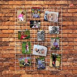 Tela Aramada 60x80 Memory Board Quadro Foto Cozinha Jardim Cor Branco neve