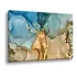 Tela Canvas Quadro Decorativo Grande Azul Marmore 150x100 Cor Impressão Em Alta Resolução Cor Da Armação Tecido Canvas Bordas Infinitas