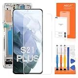 Tela De Substituição OLED Para Samsung Galaxy S21 Plus S21 Plus 5G LCD SM G996W SM G996U Tela Digitalizadora LCD Touch Assembly Prata Com Moldura Tamanho Original Suporte Para Impressão Digital 