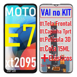 Tela Frontal Original Moto E7 xt2095 película 3d capa cola