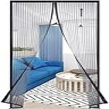 Tela Mosquiteiro Para Porta 210x100cm Fechamento Magnético Proteção Contra Mosquitos Zika E Dengue
