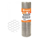 Tela P Viveiro Pássaros Arame Galvanizado 80cm X 20m