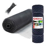 Tela Plástica Multiuso Roma 13mmx1mx10m Com 20 Abraçadeiras