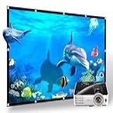 Tela Projeção 100 Polegadas Projetor Area Interna Externa Full HD 4K Ciema Grande 2 Metros Lona Ilhos Versatil