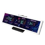 Tela Secundária Do Chassi 1920 X 480 60Hz 8 8 Polegadas Tela Multifuncional De Temperatura IPS LCD Monitor Para PC Branco