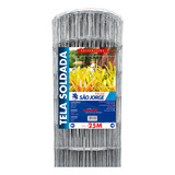 Tela Soldada Fio 1 65mm Galvanizada 25x1 80 São Jorge