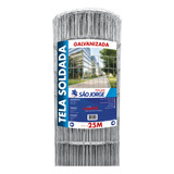 Tela Soldada Fio 2 3mm 6 5x15 Galvanizada 25x1 00m São Jorge