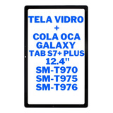 Tela Vidro Frontal S Touch Lcd Display Tab S7 Plus Sm T970